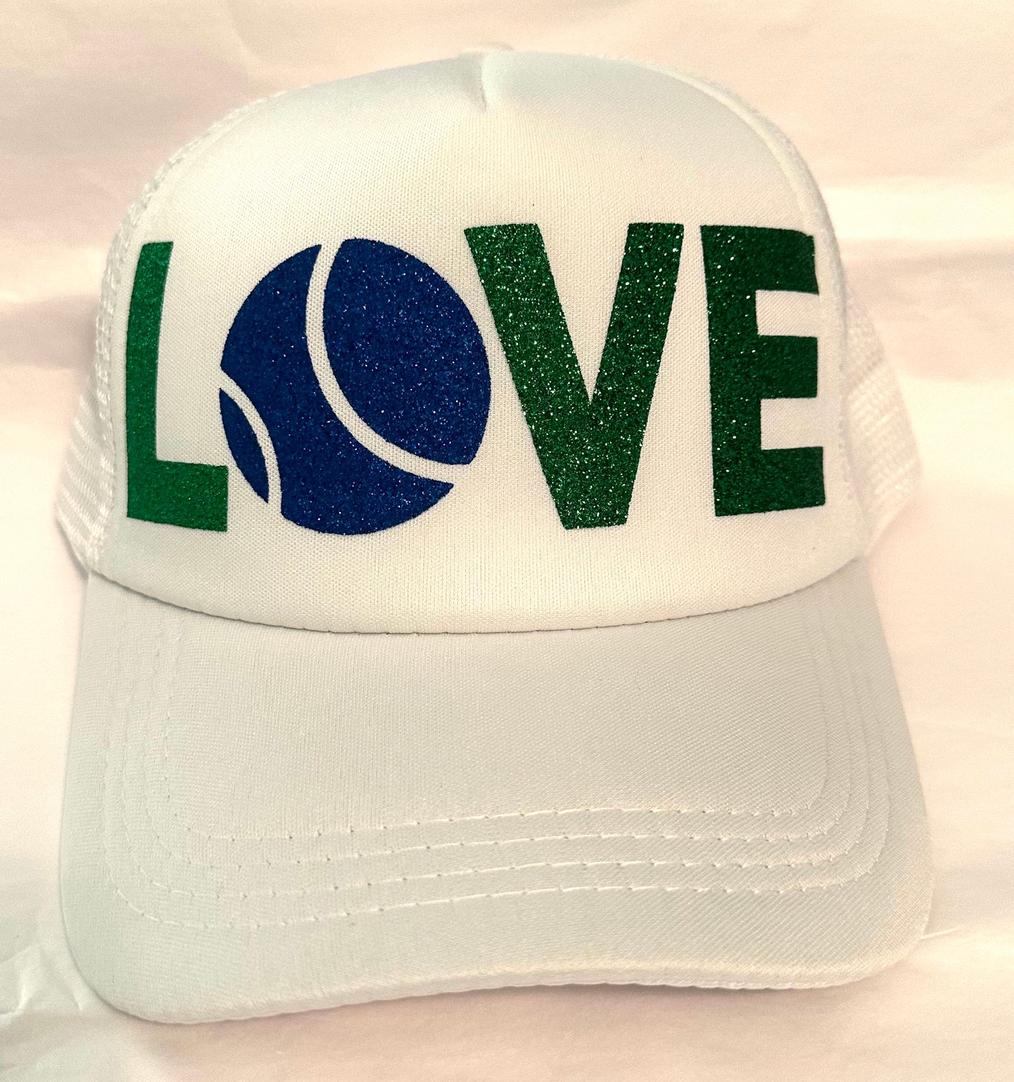 LOVE Tennis Glitter Trucker Hat