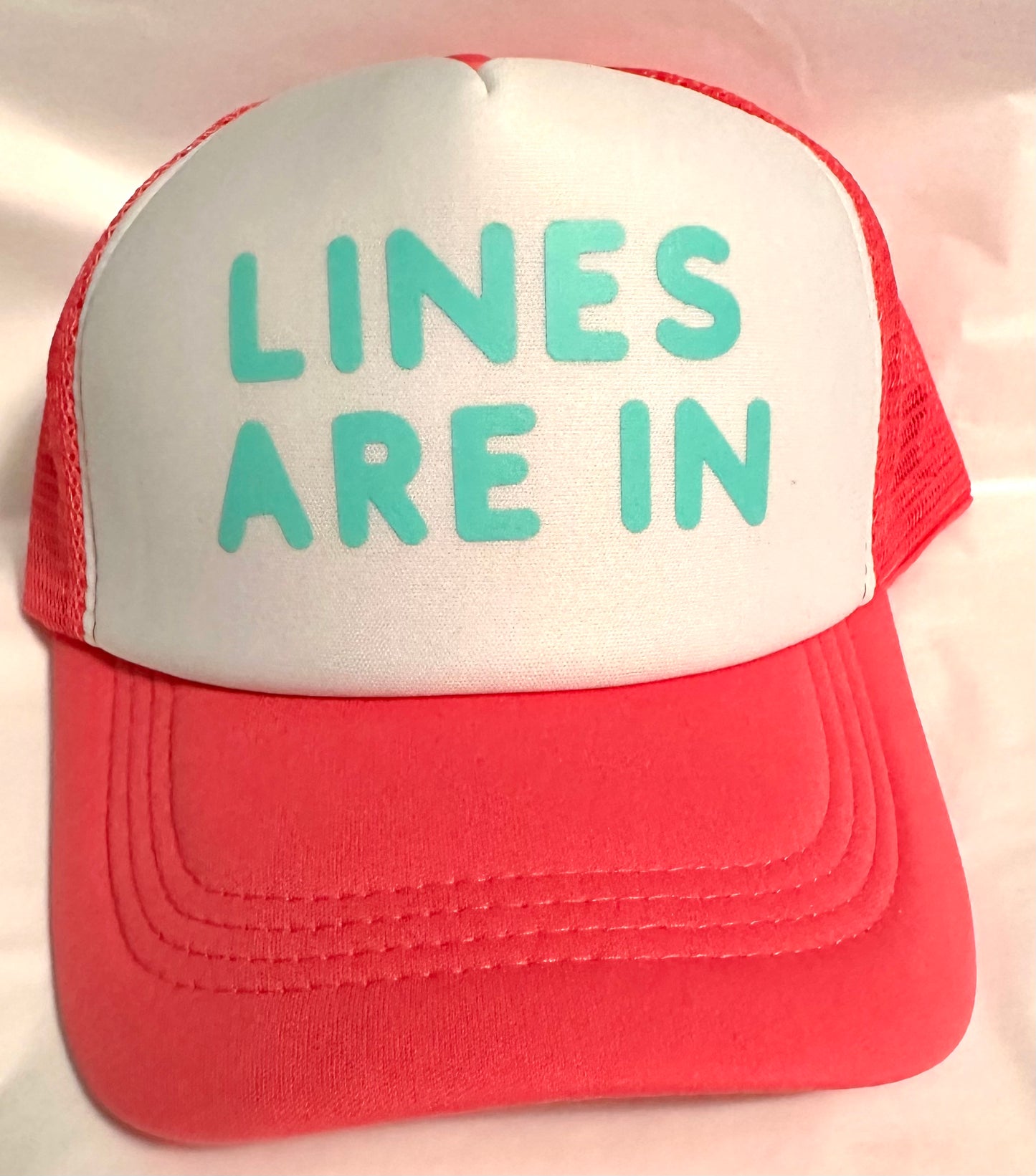 The Line Is In Tennis Trucker Hat