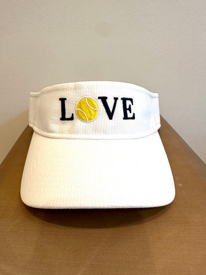 Love Embroidered Tennis Visor