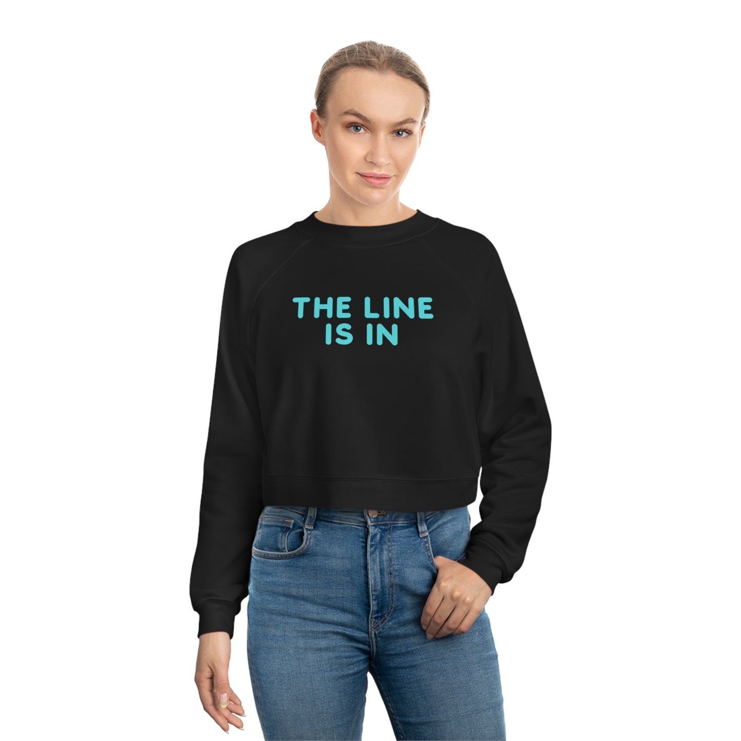 The Line Is In Tennis Crop Sweatshirt