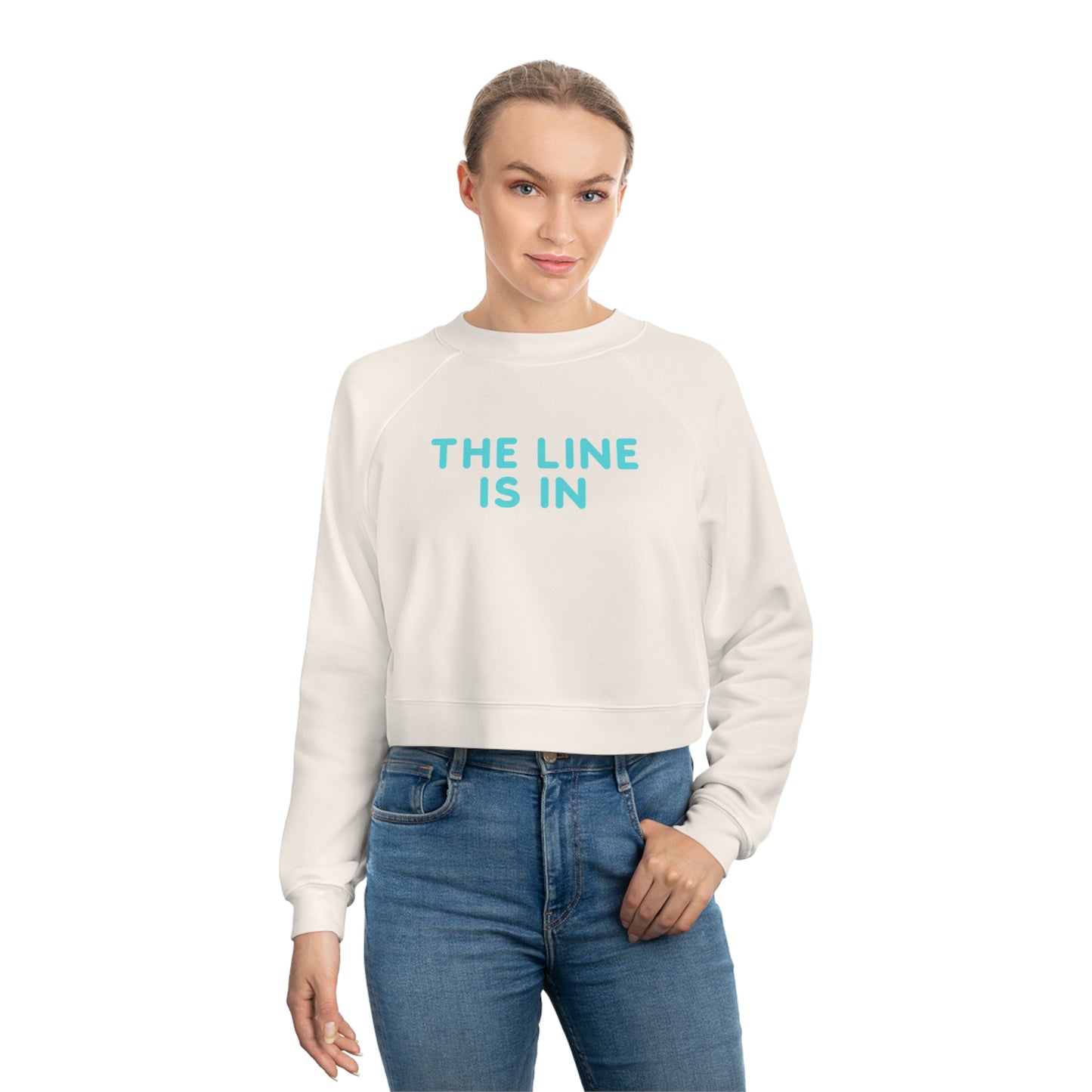 The Line Is In Tennis Crop Sweatshirt