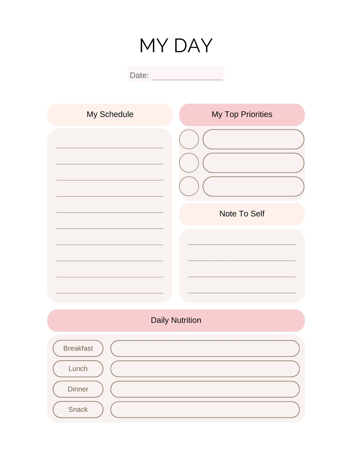 Healthy Habits Planner, Printable Planner, Workout Planner Fitness Journal, Wellness, Meal Planner, Self Care, Habit Tracker