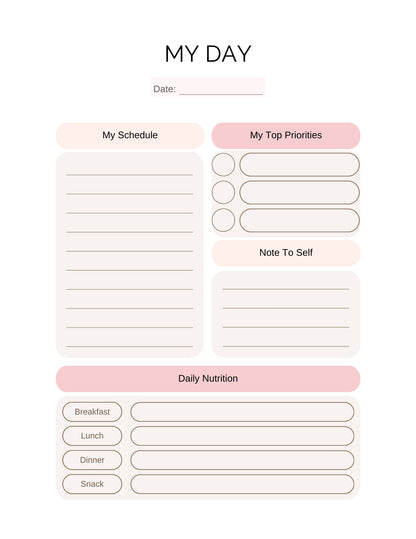 Healthy Habits Planner, Printable Planner, Workout Planner Fitness Journal, Wellness, Meal Planner, Self Care, Habit Tracker