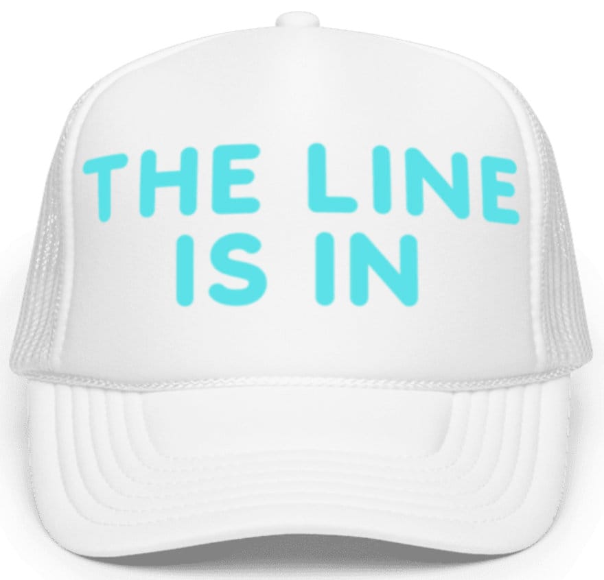 The Line Is In Tennis Trucker Hat