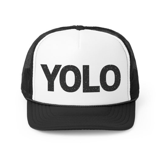 YOLO Glitter Trucker Hat