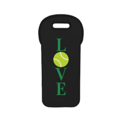 Love Tennis Wine Bag Black