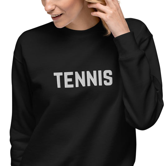 Tennis Embroidered Unisex Premium Sweatshirt