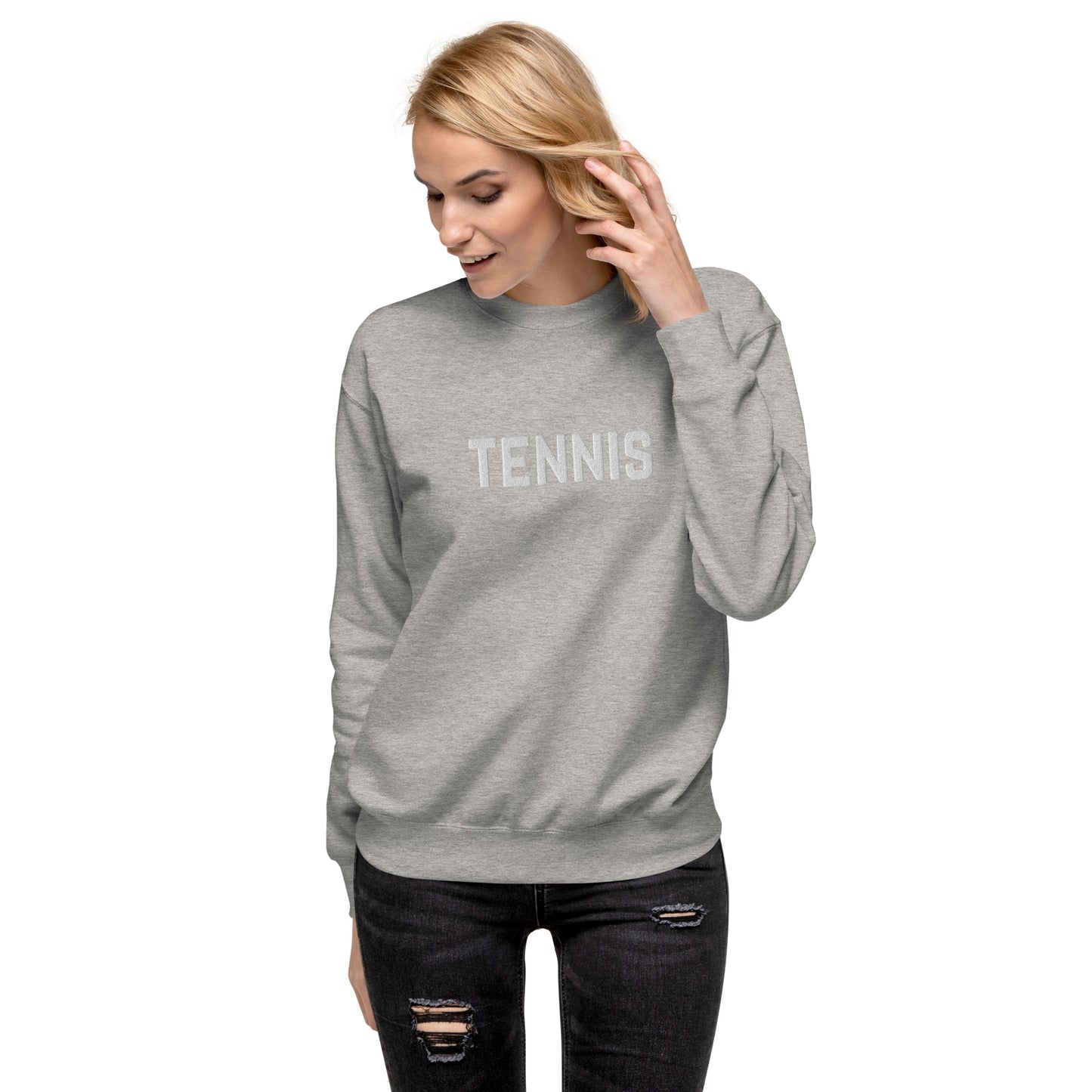 Tennis Embroidered Unisex Premium Sweatshirt