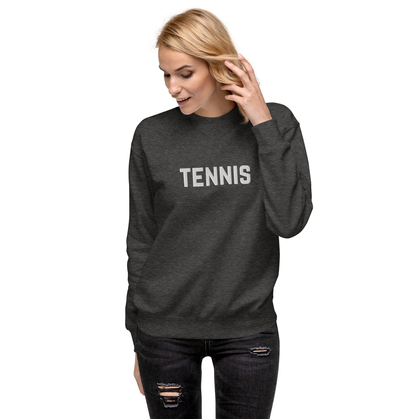 Tennis Embroidered Unisex Premium Sweatshirt