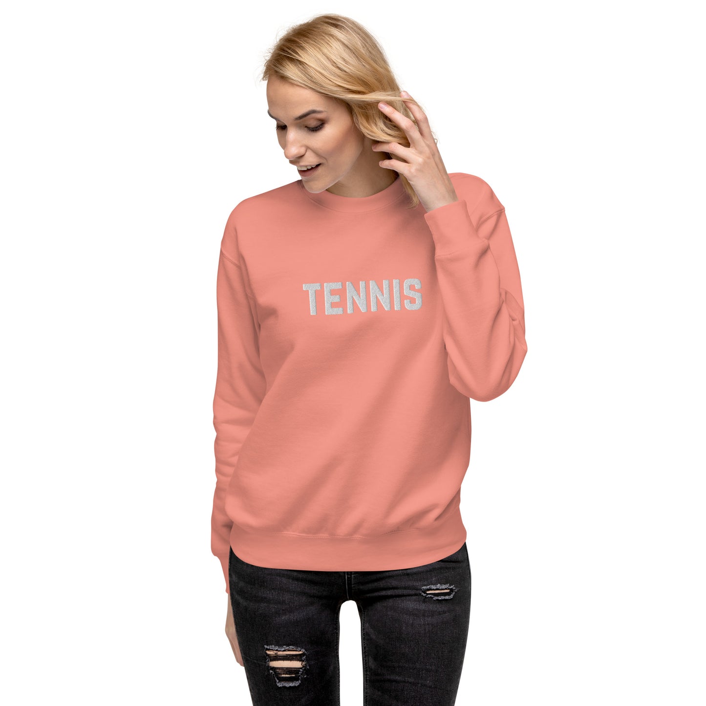 Tennis Embroidered Unisex Premium Sweatshirt