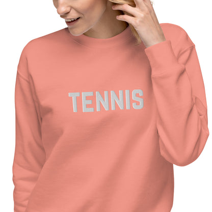 Tennis Embroidered Unisex Premium Sweatshirt