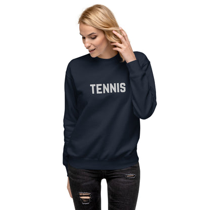 Tennis Embroidered Unisex Premium Sweatshirt