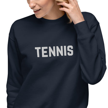 Tennis Embroidered Unisex Premium Sweatshirt