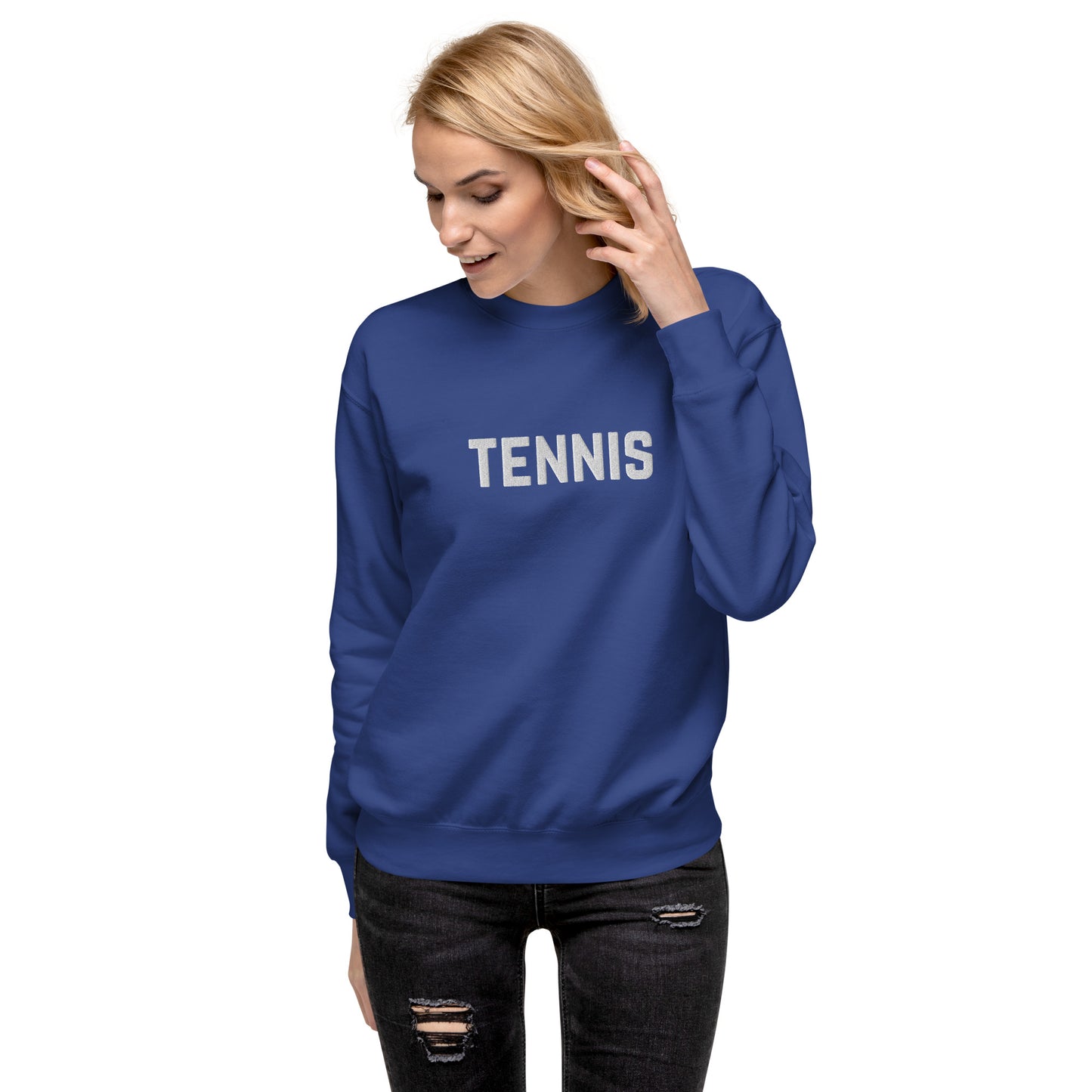 Tennis Embroidered Unisex Premium Sweatshirt